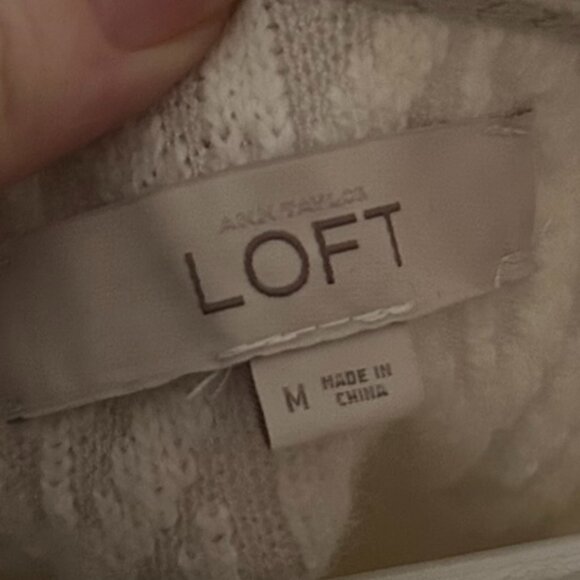 Ann Taylor LOFT Wool Snowflake Sweater Women’s M Winter Cozy Cottagecore - Picture 8 of 11